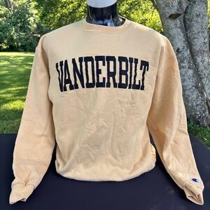 Champion Gold/Cream Crewneck Sweater Vanderbilt